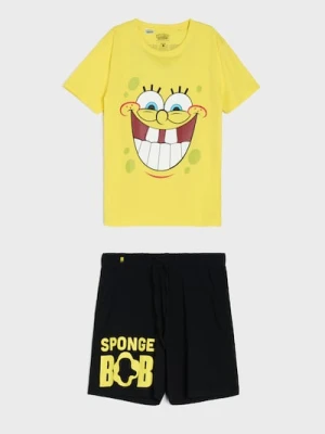 Sinsay - Bawełniana piżama dwuczęściowa z nadrukiem SpongeBob - wielobarwny