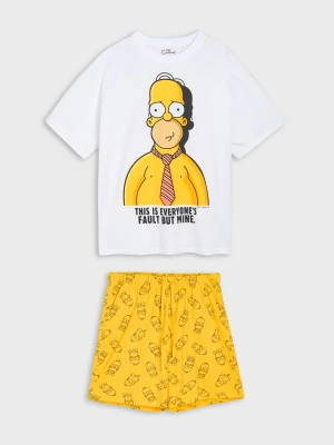 Sinsay - Bawełniana piżama dwuczęściowa z nadrukiem The Simpsons - wielobarwny