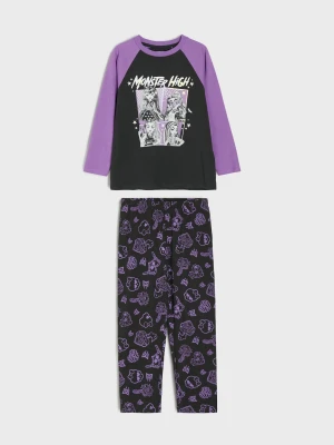 Sinsay - Bawełniana piżama Monster High - fioletowy