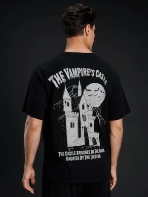 Sinsay - Bawełniana piżama oversize z nadrukiem na plecach - wielobarwny