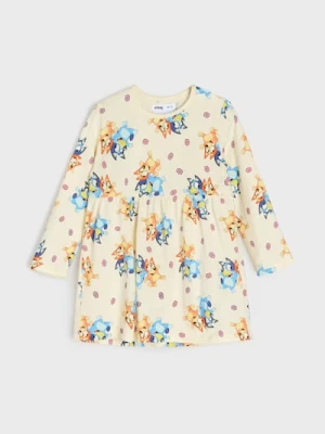 Sinsay - Bawełniana sukienka Bluey - kremowy