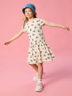 Sinsay - Bawełniana sukienka dresowa - żółty