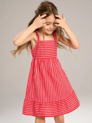 Sinsay - Bawełniana sukienka na ramiączkach w paski - wielobarwny