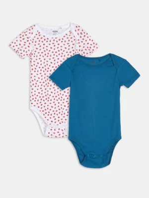 Sinsay - Bawełniane body 2 pack - kremowy