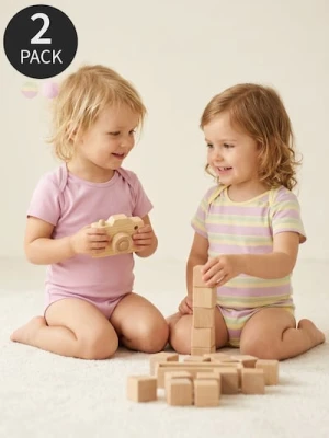 Sinsay - Bawełniane body 2 pack - żółty