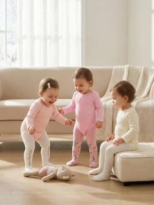 Sinsay - Bawełniane body 3 pack - kremowy