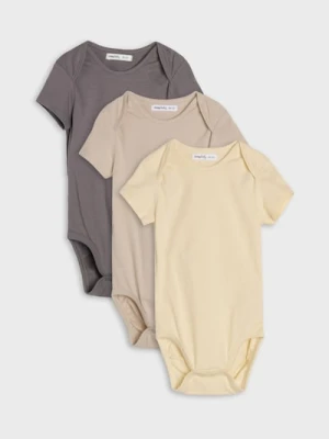 Sinsay - Bawełniane body 3 pack - kremowy