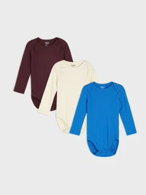 Sinsay - Bawełniane body 3 pack - wielobarwny