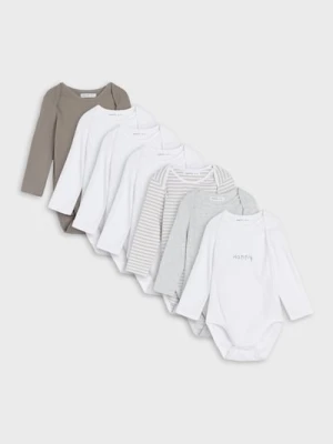 Sinsay - Bawełniane body 7 pack - biały