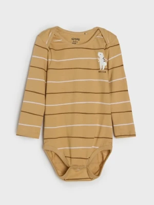 Sinsay - Bawełniane body - beżowy