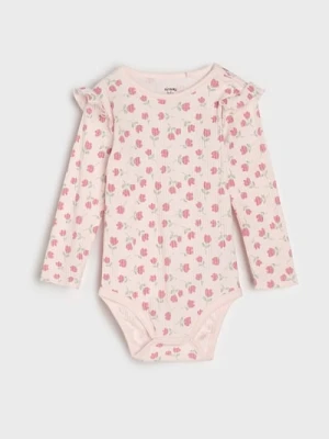 Sinsay - Bawełniane body - kremowy