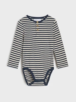 Sinsay - Bawełniane body - kremowy