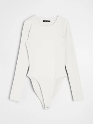 Sinsay - Bawełniane body - kremowy