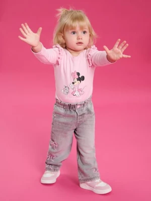 Sinsay - Bawełniane body Minnie Mouse - różowy