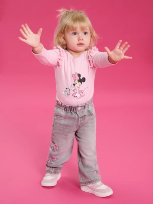 Sinsay - Bawełniane body Minnie Mouse - różowy
