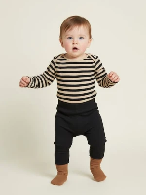 Sinsay - Bawełniane body w paski - beżowy