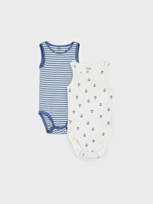 Sinsay - Bawełniane body z motywem morskim 2 pack - kremowy