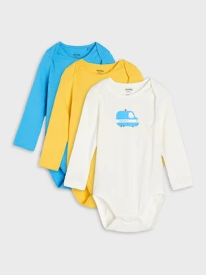 Sinsay - Bawełniane body z nadrukiem 3 pack - Inny