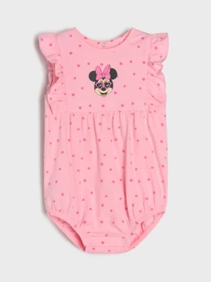 Sinsay - Bawełniane body z nadrukiem Minnie Mouse - różowy