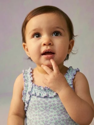 Sinsay - Bawełniane body ze wzorem kwiatowym - zielony