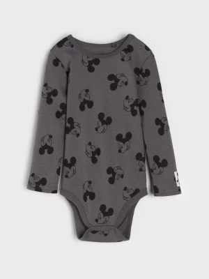 Sinsay - Bawełniane body ze wzorem Mickey Mouse - szary