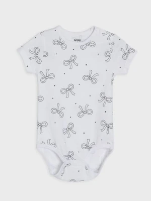 Sinsay - Bawełniane body ze wzorem w kokardy - biały