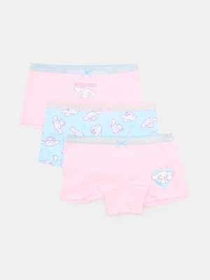 Sinsay - Bawełniane bokserki 3 pack Cinnamoroll - różowy