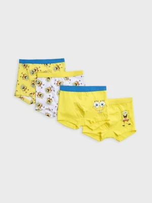 Zdjęcie produktu Sinsay - Bawełniane bokserki classic 4 pack SpongeBob SquarePants - żółty