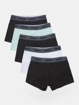 Sinsay - Bawełniane bokserki Classic 5 pack - czarny