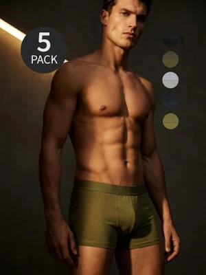 Sinsay - Bawełniane bokserki Classic 5 pack - wielobarwny