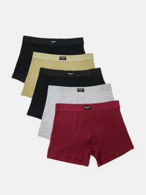 Sinsay - Bawełniane bokserki Classic 5 pack - wielobarwny