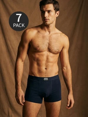 Sinsay - Bawełniane bokserki classic 7 pack - granatowy