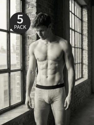 Sinsay - Bawełniane bokserki Long 5 pack - wielobarwny
