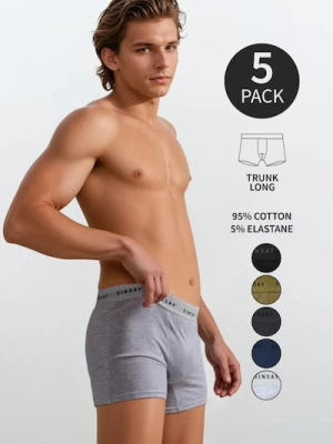 Sinsay - Bawełniane bokserki long 5pack - wielobarwny