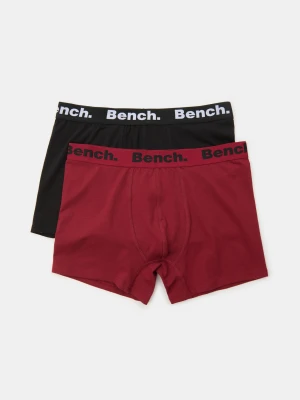 Sinsay - Bawełniane bokserki long z napisem Bench 2 pack - czarny