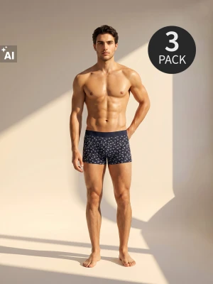 Sinsay - Bawełniane bokserki z motywem paisley 3 pack - wielobarwny