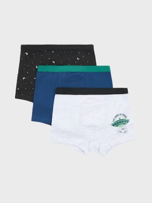 Sinsay - Bawełniane bokserki ze wzorem 3 pack - wielobarwny