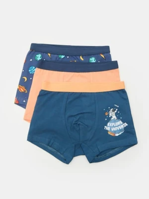 Sinsay - Bawełniane bokserki ze wzorem 3 pack - wielobarwny