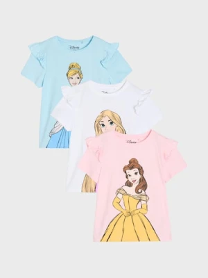 Sinsay - Bawełniane koszulki z nadrukiem Disney 3 pack - wielobarwny