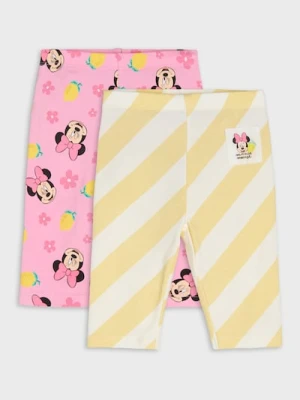 Sinsay - Bawełniane legginsy 2 pack Minnie Mouse - różowy