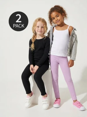 Sinsay - Bawełniane legginsy 2 pack - wielobarwny