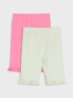 Sinsay - Bawełniane legginsy 2 pack - wielobarwny