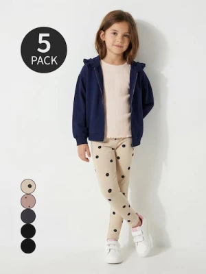 Sinsay - Bawełniane legginsy 5 pack - wielobarwny