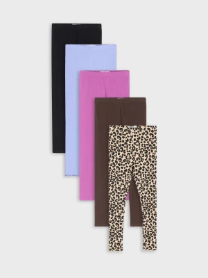 Sinsay - Bawełniane legginsy 5 pack - wielobarwny