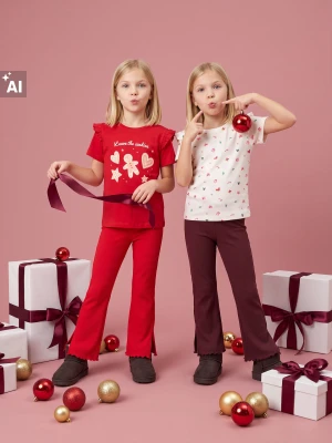 Sinsay - Bawełniane legginsy flare 2 pack - wielobarwny
