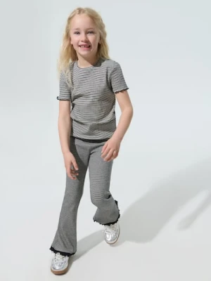 Sinsay - Bawełniane legginsy flare - czarny