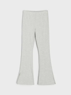 Sinsay - Bawełniane legginsy flare - szary
