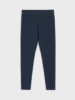 Sinsay - Bawełniane legginsy - granatowy