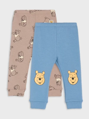 Sinsay - Bawełniane legginsy ocieplane Winnie the Pooh - beżowy