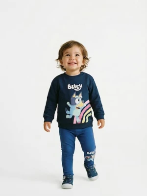 Sinsay - Bawełniane legginsy z nadrukiem Bluey - fioletowy